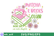 Matcha & Books Club Hand-drawn SVG, a Graphic by mh_arif (Thumbnail 1 of 4)