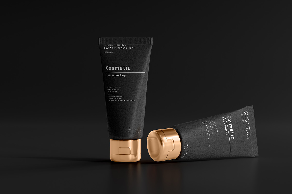 Dark Cosmetic Branding Mockups, a Cups & Container Mockup by pmvch (Photo 51 of 86)