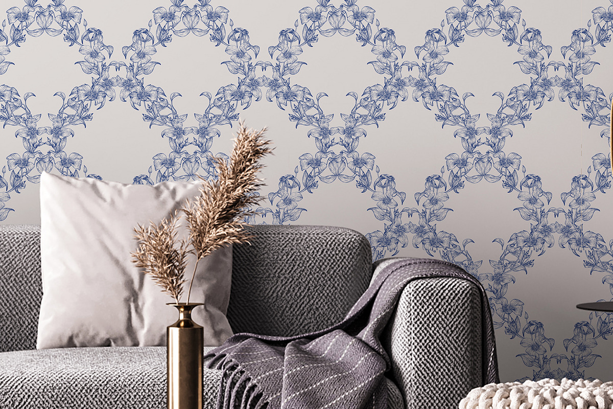 Toile Floral Seamless Patterns Set, a Pattern Graphic by ON_lineart_store (Photo 9 of 10)