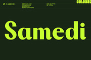 c-samedi display typeface, a Sans Serif Font by Colosse Foundry (Thumbnail 1 of 6)