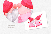 Valentine gnomes in love clipart, an Object Graphic by CreativeByLu (Thumbnail 2 of 7)