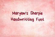 Maryam's Sharpie Handwriting, a Script Font by Maryam's Wonderful Shop (Thumbnail 1 of 3)