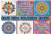 Bold and Easy Mandala Coloring Pages, a Decorative Illustration by Printable Design Store (Thumbnail 2 of 4)