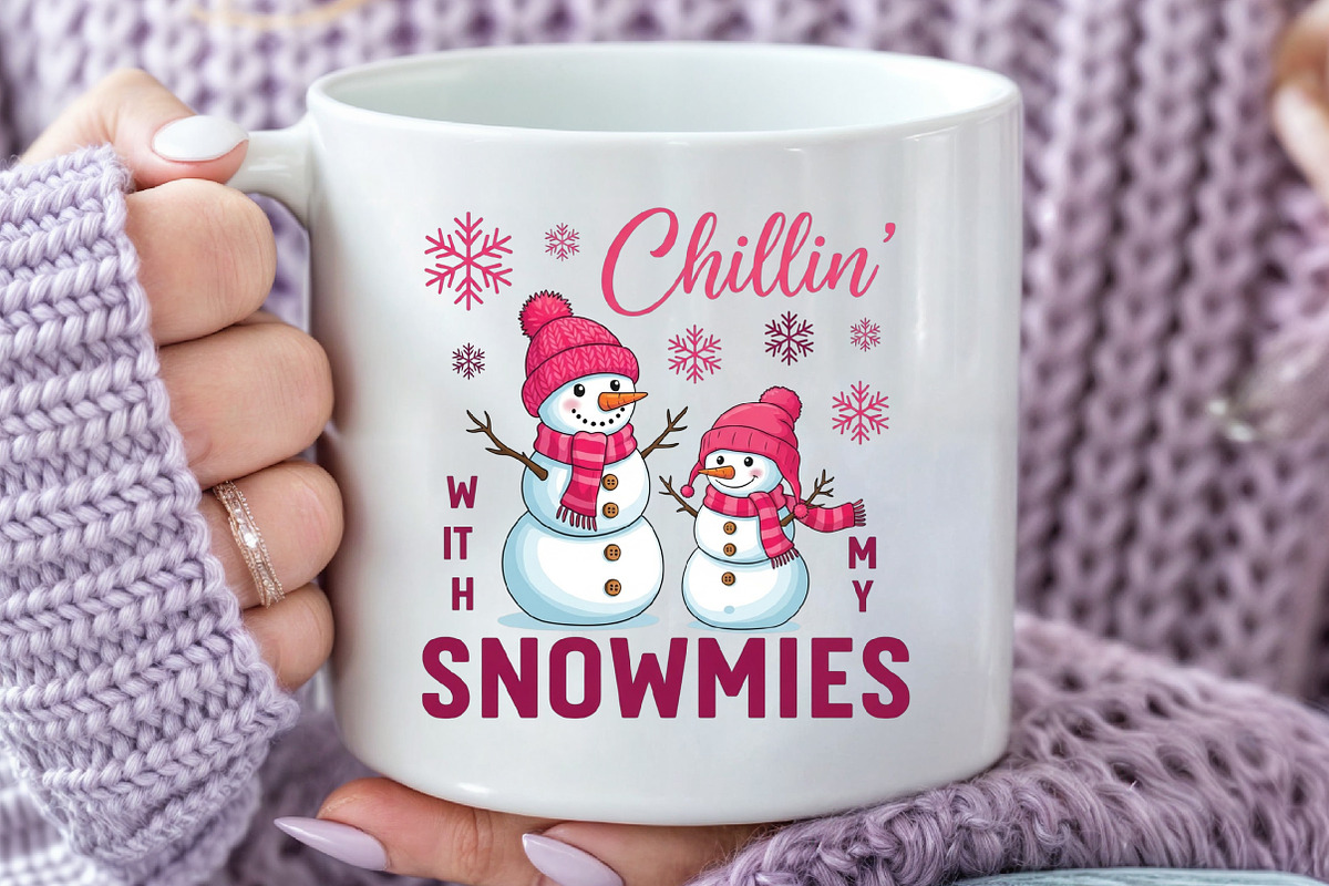 Chillin Snowmies PNG, an Illustration by Black Bird Studio (Photo 3 of 4)