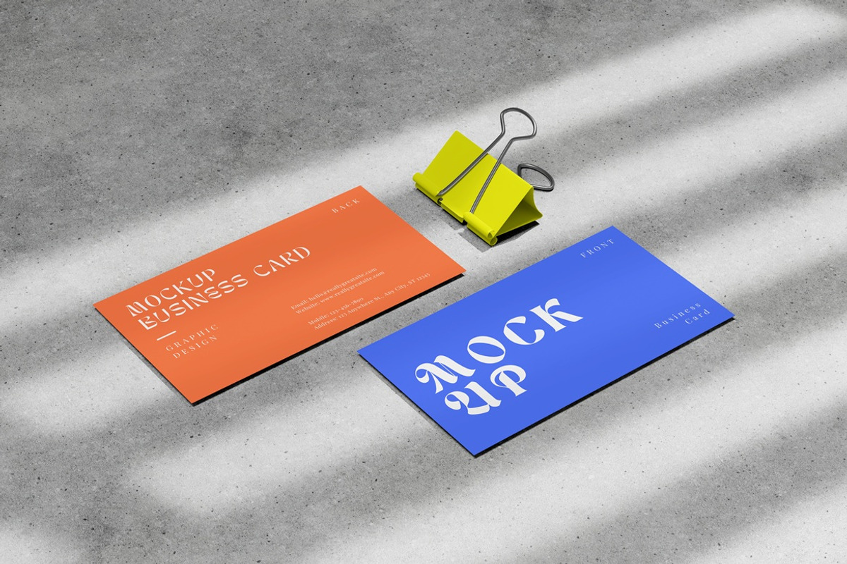 Business Card Mockups, an Advertising Mockup by Pexelyou (Photo 4 of 6)