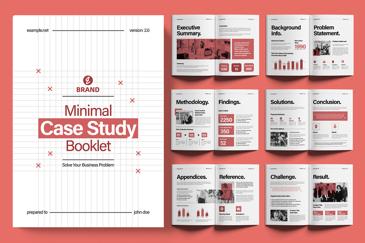 Minimal Case Study Booklet, a Brochure Template by ContestDesign (Photo 1 of 3)