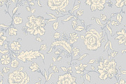 Vintage Light Blue Floral, a Pattern Graphic by Mieken Petra Designs (Thumbnail 3 of 3)