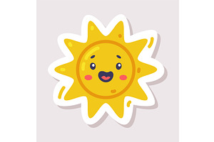 Yellow Smiling Sun Shine Positive