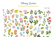 Whimsy Floral Pattern & Clipart, a Pattern Graphic by Essentially Nomadic (Thumbnail 9 of 11)