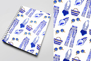 Watercolor Summer swimsuit set., a Decorative Illustration by moto_cat (Thumbnail 6 of 6)