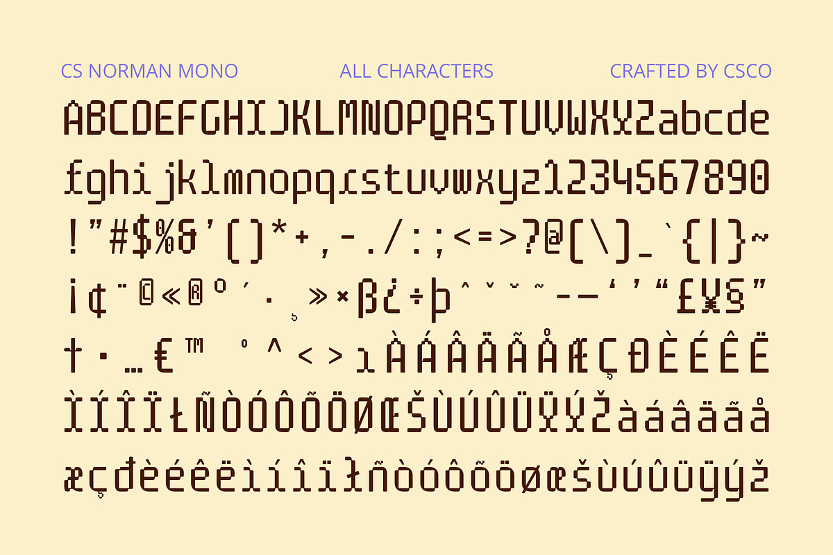 CS Norman Mono – Monospaced Font, a Sans Serif Font by Craft Supply Co. (Photo 8 of 8)