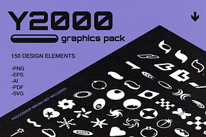 Y2000 Graphics Pack, an Object Graphic by The Fake PNG