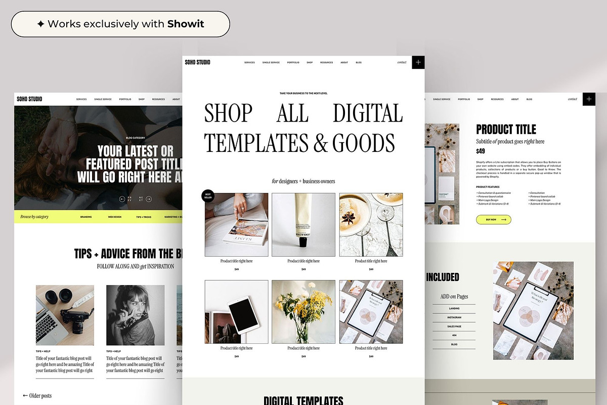 Showit Website Template for Designer, a Websites & App Template by Superhero Design Co. (Photo 4 of 7)