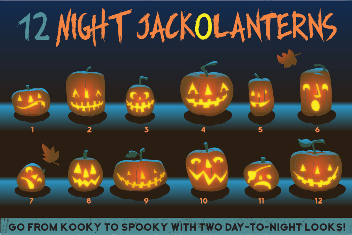 Day-to-Night Jack-o-lanterns, an Object Graphic by Designed by Monkeys (Photo 3 of 4)