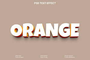 Orange 3D Text Effect PSD, a Layer Style Add-On by Imamul001