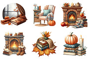 Fall Reading Nook Clipart, an Illustration by DreamArtGraphic (Thumbnail 4 of 4)