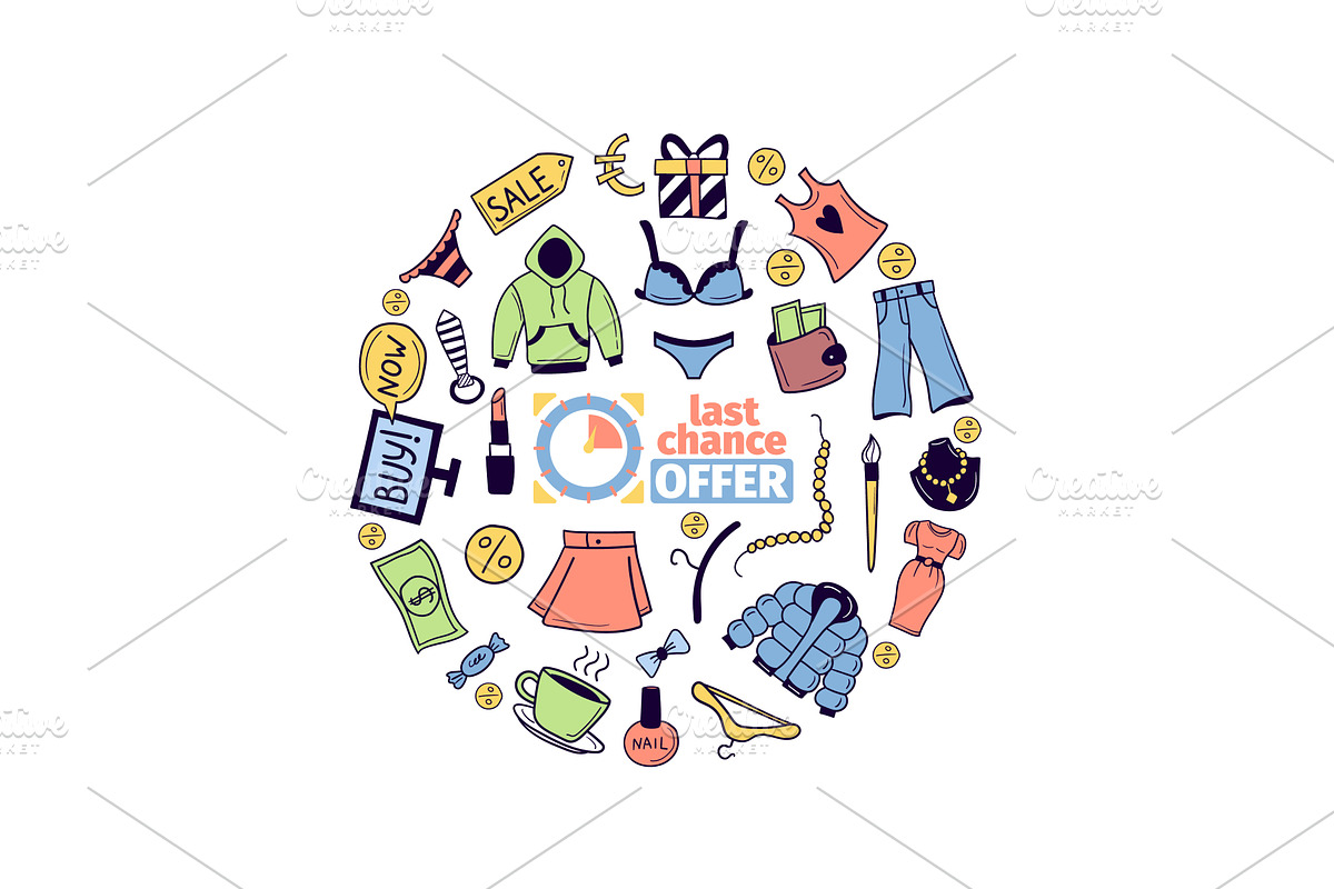 Shopping background. marketing, an Object Illustration by Onyx