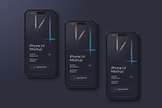 Dark iPhone 14 Pro Mockup Set, an iPhone Mockup by Deeplab (Thumbnail 11 of 15)