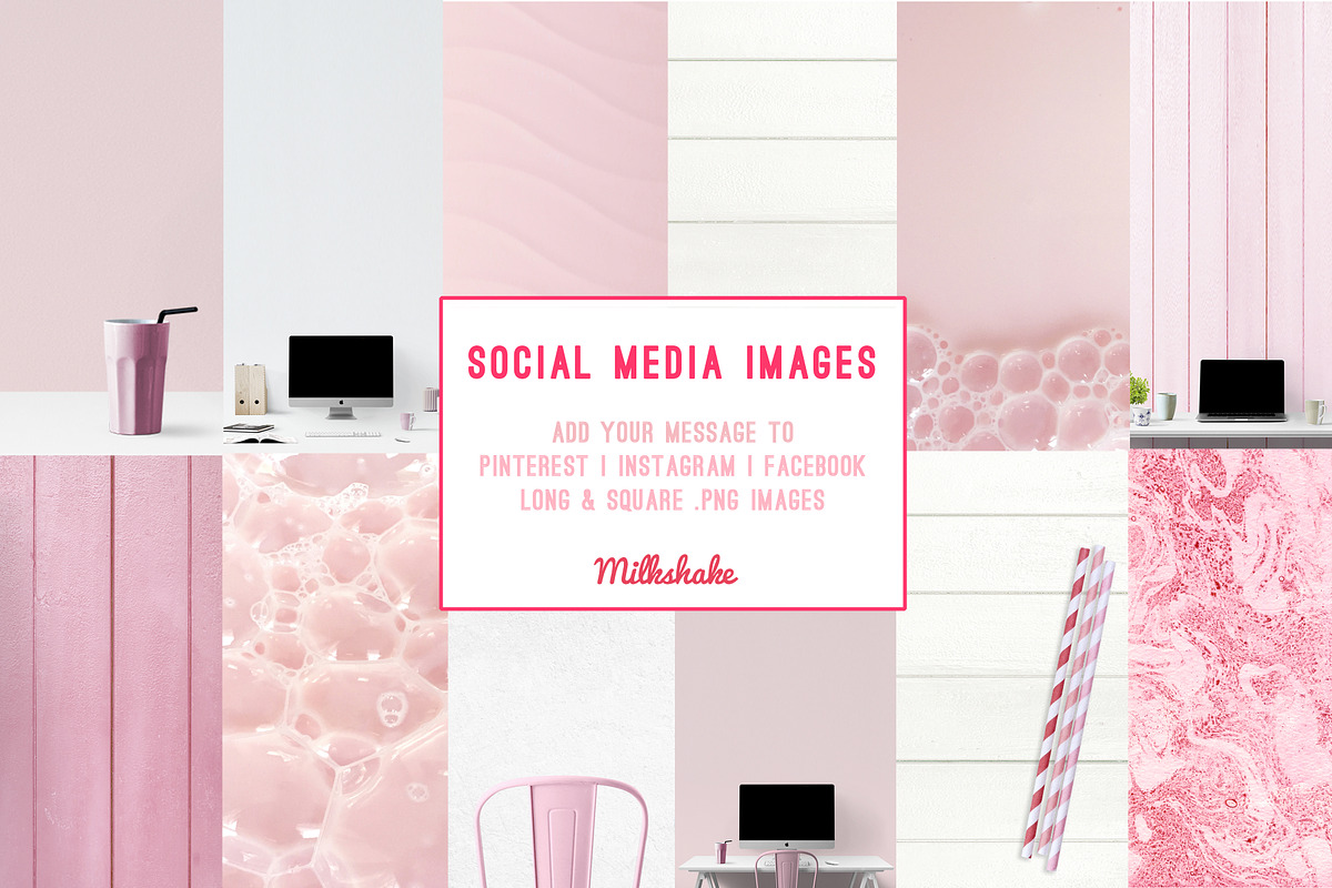 pink background & mockup bundle, a Texture Graphic by PinkJellyfish (Photo 4 of 11)