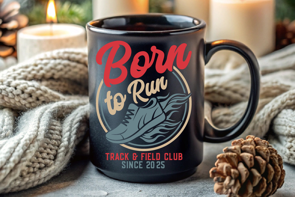 Born To Run Track Running T-shirt, a Graphic by Crafts Bundle (Photo 2 of 5)