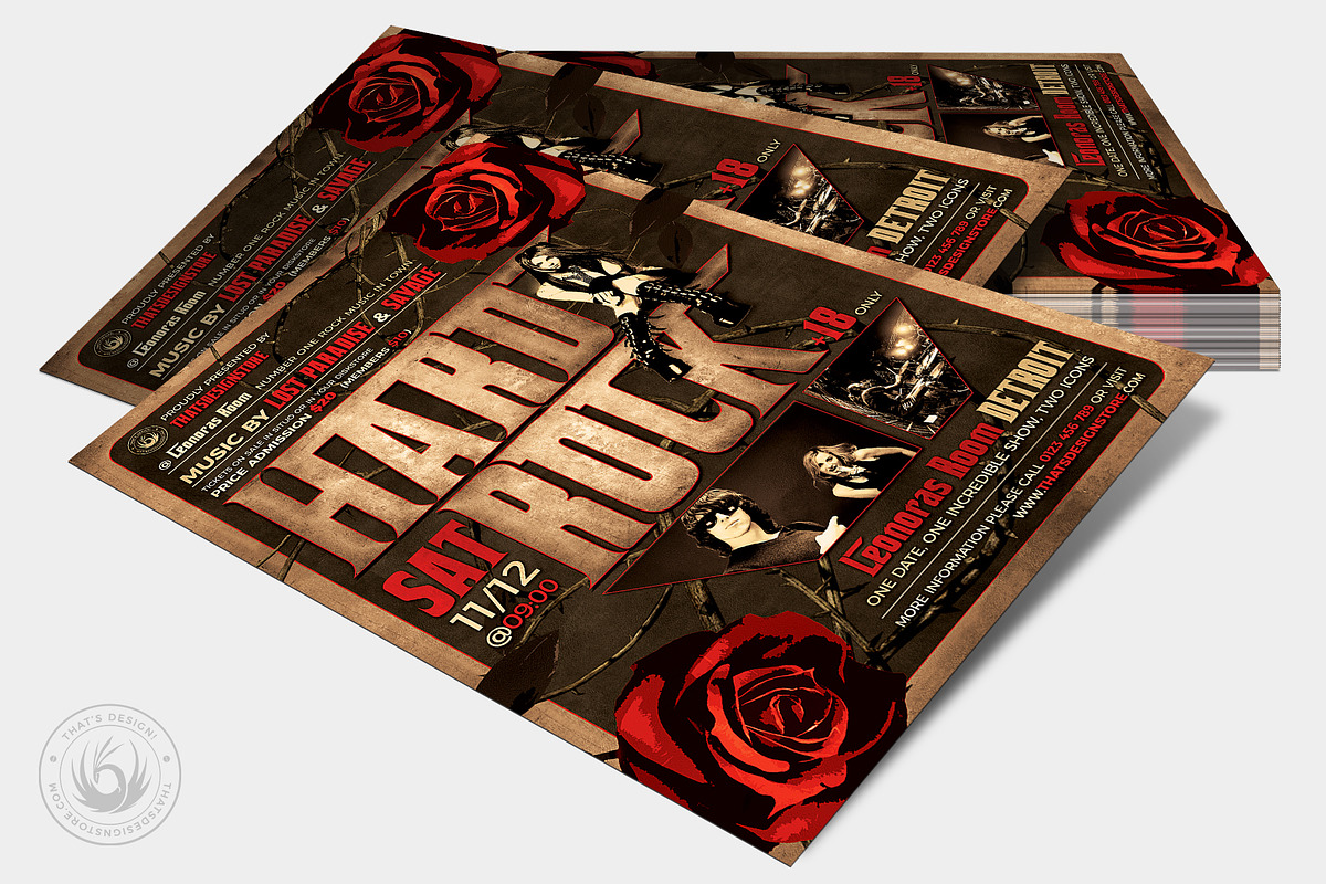 Hard Rock Flyer Template V1, a Flyer Template by ThatsDesignArt (Photo 6 of 7)