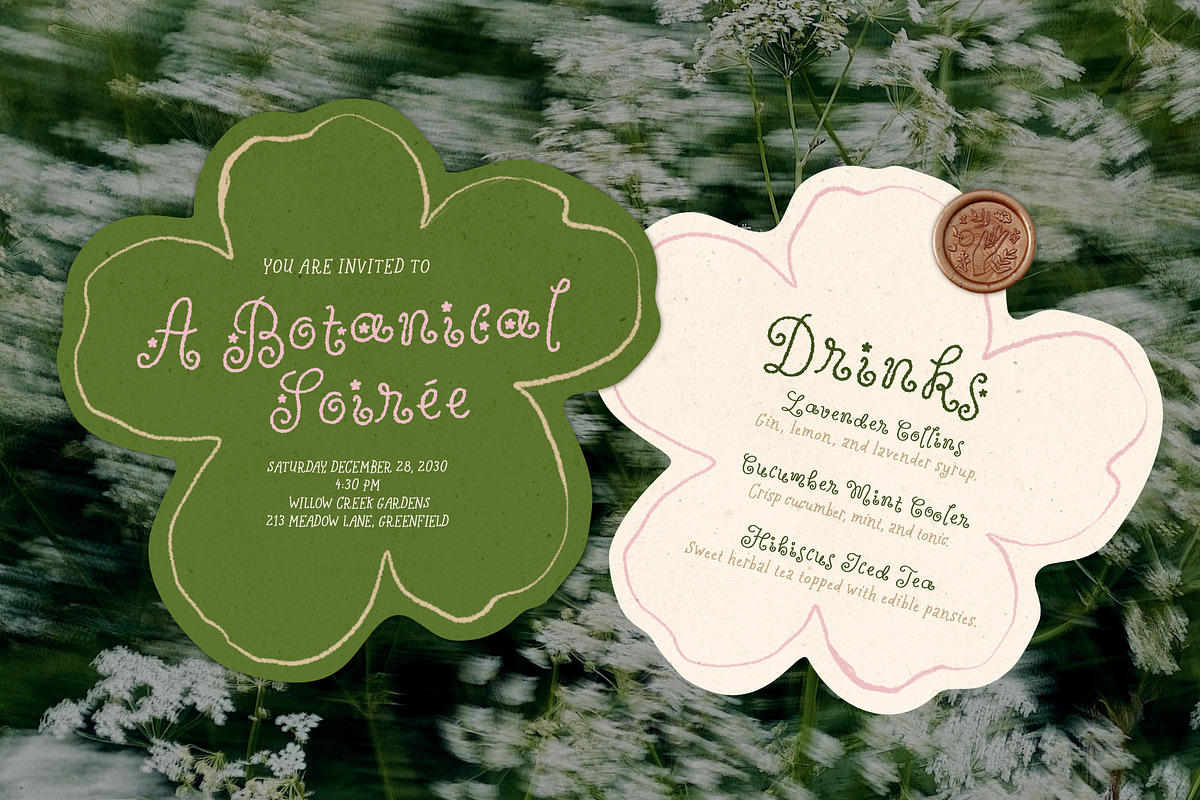 Wildflower Garden | Whimsical Font, a Handwritten Font by type peace (Photo 2 of 14)