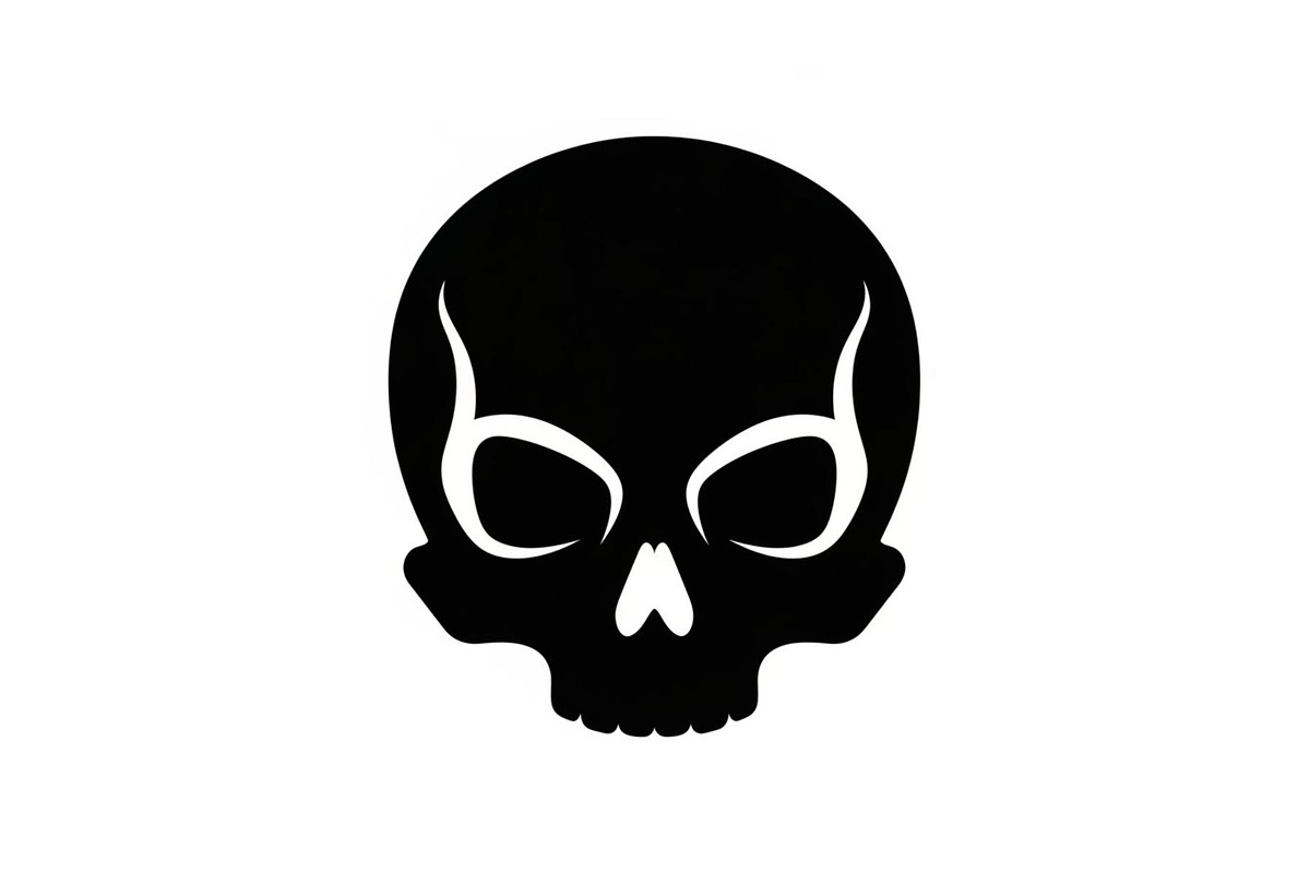 Skull & Crossbones Silhouette Vector, an Illustration by jahid234 (Photo 29 of 51)