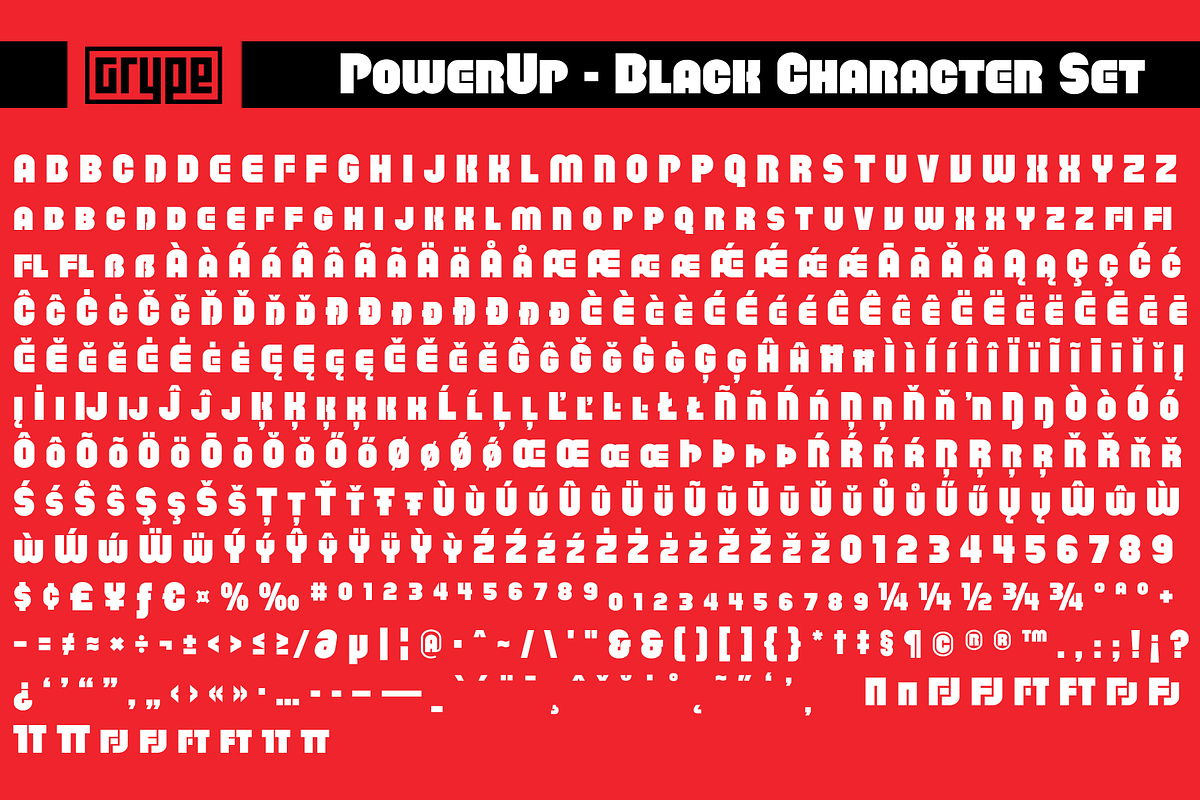 PowerUp Family, a Sans Serif Font by GRYPE (Photo 9 of 9)