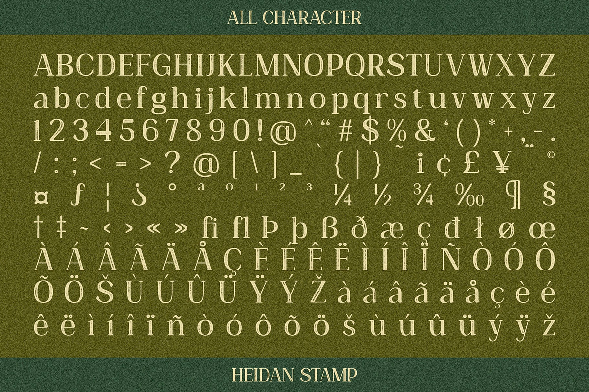 Heidan Stamp, a Serif Font by Craft Supply Co. (Photo 5 of 8)