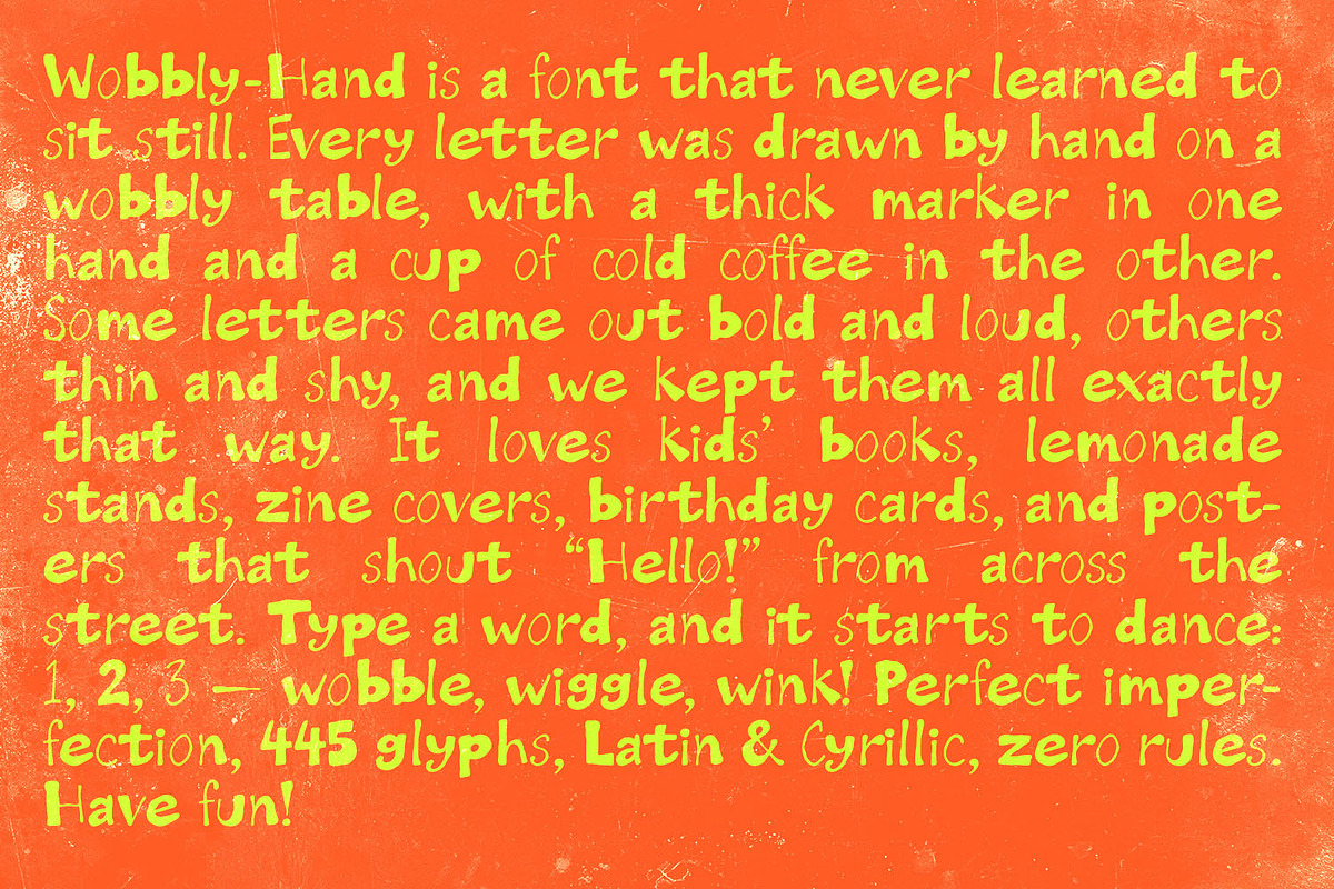 Wobbly Hand Font, a Handwritten Font by Handmadefont (Photo 11 of 14)