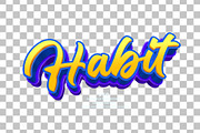 Habit PSD 3D Editable Text Effect, a Layer Style Add-On by TrueVector (Thumbnail 2 of 2)
