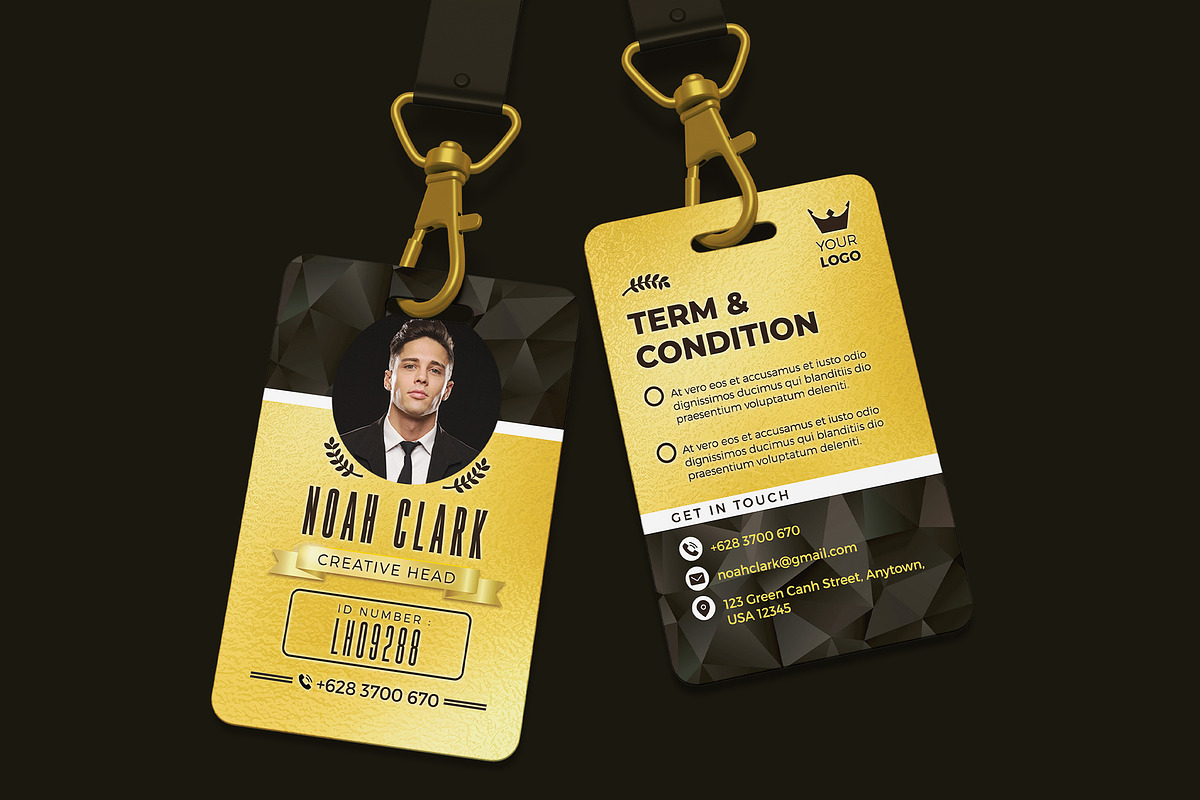 Gold ID Card, a Card Template by Aarley Kaiven (Photo 1 of 3)