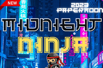 Midnight Ninja Samurai Font, a Sans Serif Font by PaperMoon