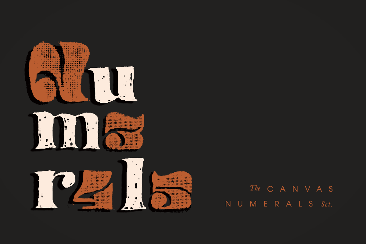 Canvas Numerals, a Texture Illustration by Steph & Stuff (Photo 1 of 3)