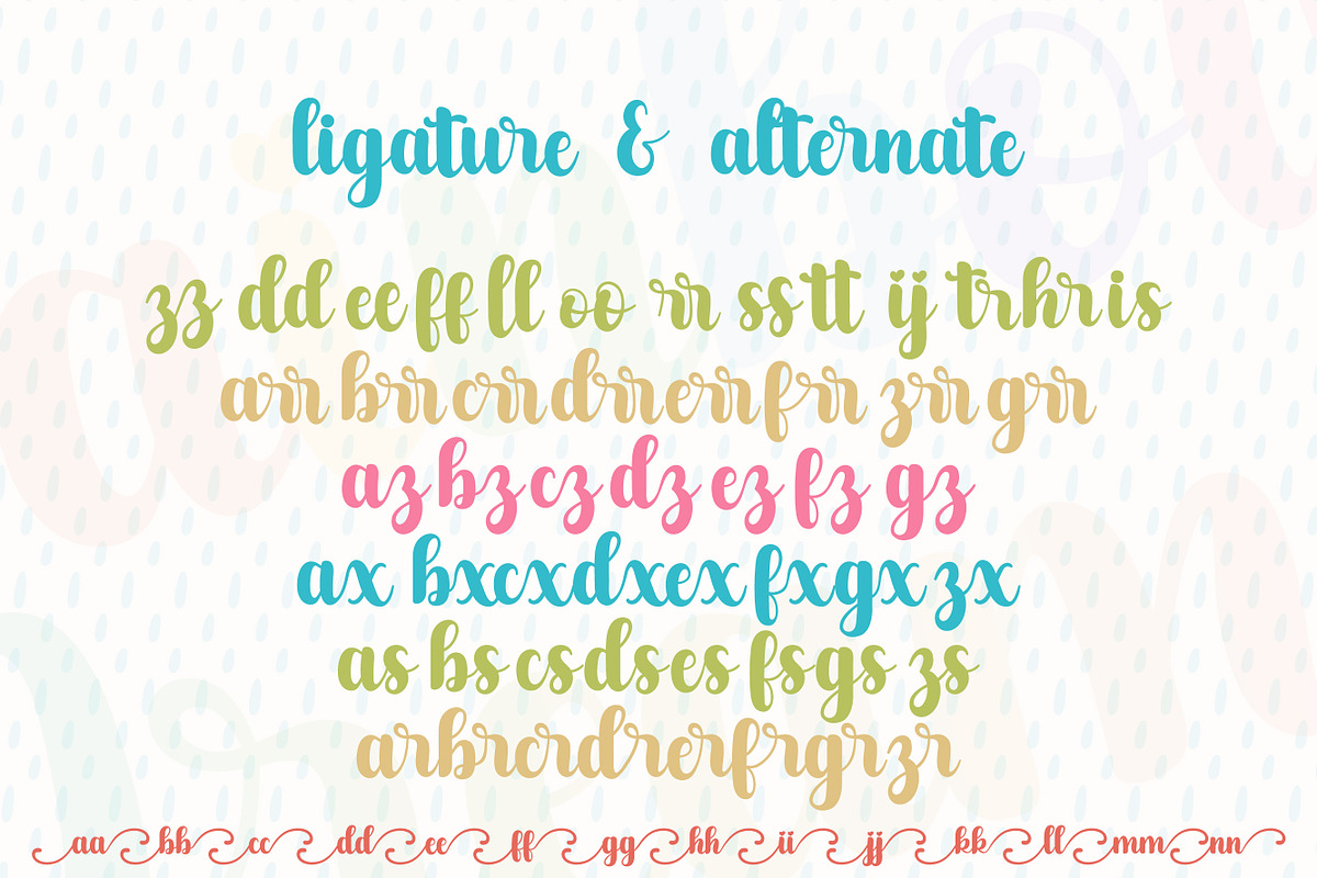 Rainbow Dream, a Script Font by Mini_World (Photo 3 of 9)