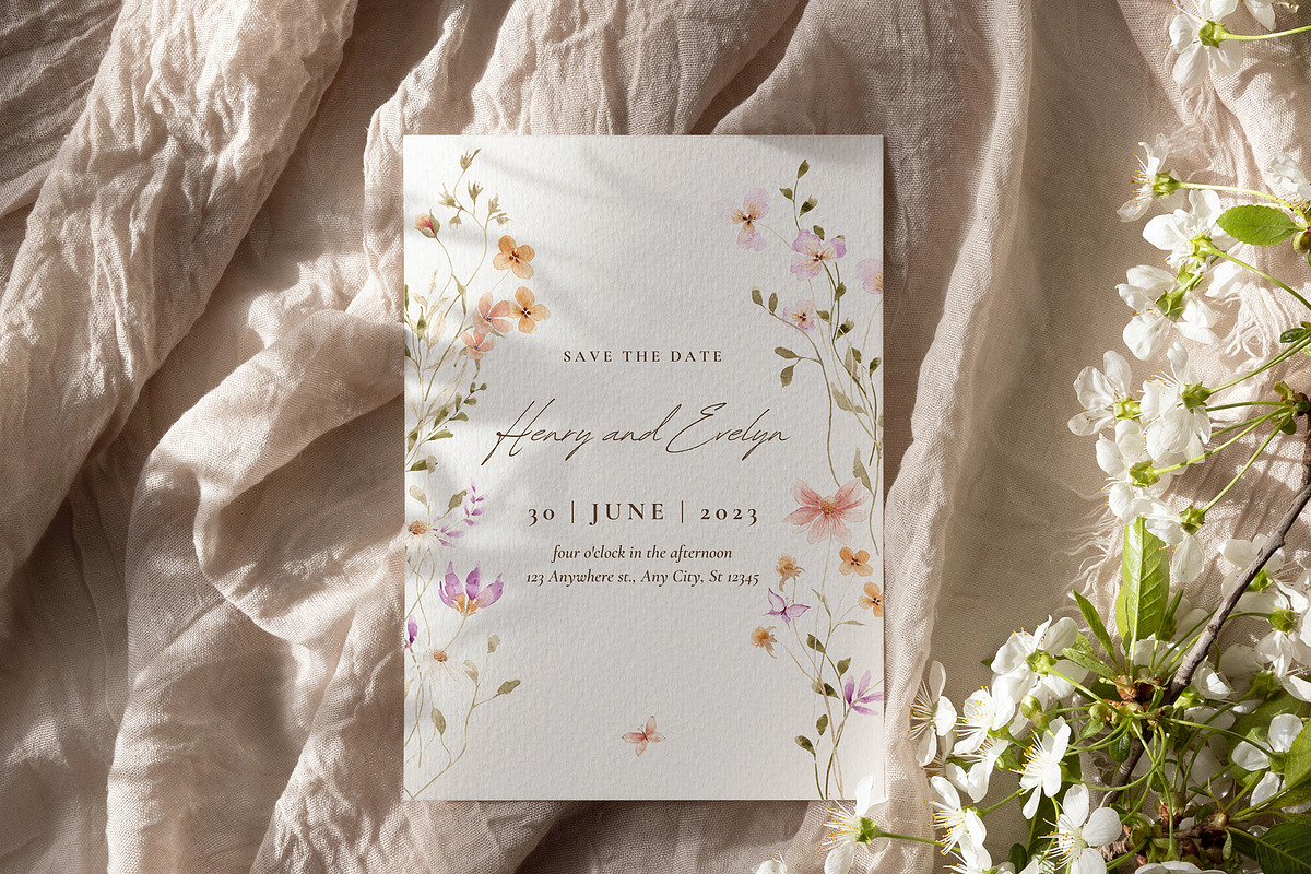 Watercolor Summer Wildflowers, a Decorative Illustration by Altea Design Studio (Photo 4 of 13)