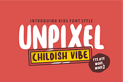 Unpixel Playful Handwritten Font, a Sans Serif Font by 24Design Studios (Thumbnail 1 of 7)
