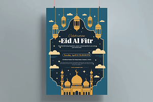 Eid Al Fitr Celebration Flyer, a Flyer Template by MightyDesign
