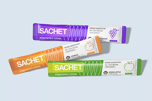 Long Sachet Packaging Mockup, a Packaging Mockup by graphicsauce