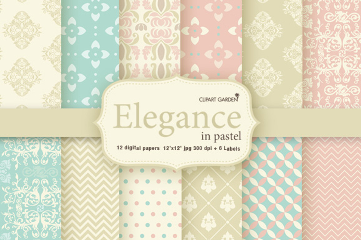 12 elegant pattern and 6 frames