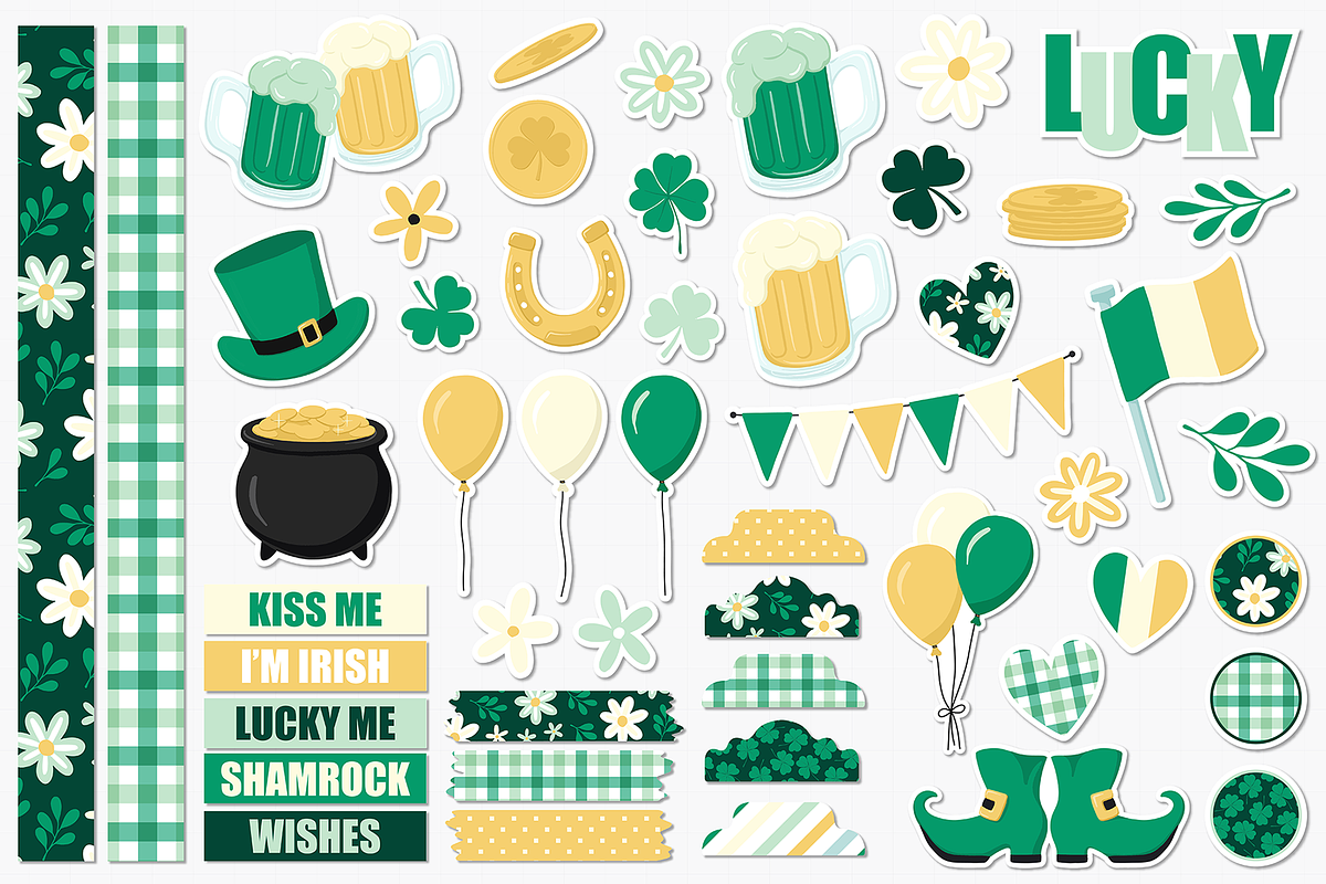 St Patrick's Day Digital Bundle, a Pattern Graphic by Paper Starr Studio (Photo 6 of 6)