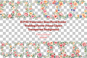 13PNG WATERCOLOR ROSE BORDER FRAME, a Decorative Illustration by Vachira Digital Studio (Thumbnail 2 of 4)