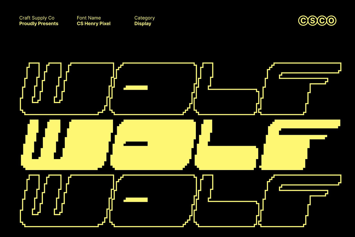 CS Henry Pixel, a Sans Serif Font by Craft Supply Co. (Photo 5 of 8)