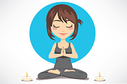 Yoga Women Poses 5 Illustrations Set, a Healthcare Illustration by Kakigori Studio (Thumbnail 3 of 5)