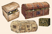 Vintage Treasure Chest Clipart, an Illustration by Secret Helper (Thumbnail 2 of 8)
