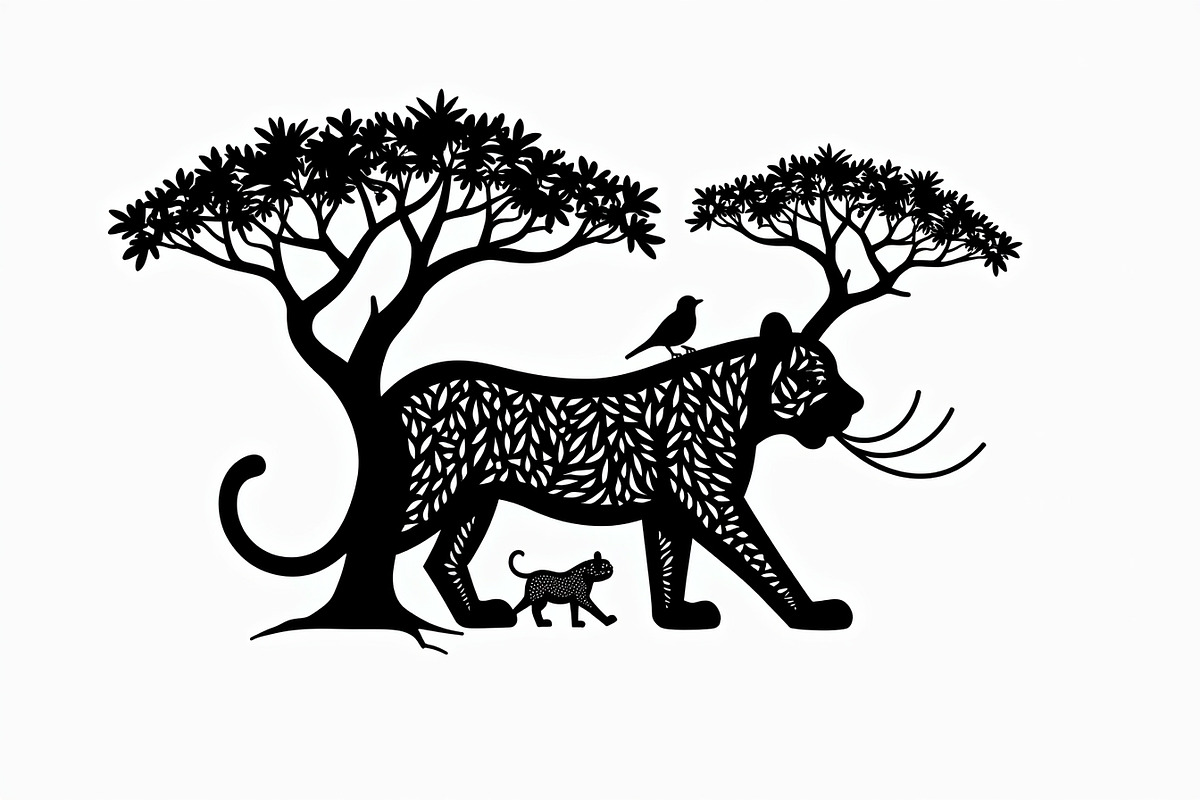 Beautiful Cheetah Silhouette Vector, an Illustration by Amazin_art (Photo 7 of 21)