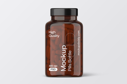 Vitamin & Supplement Bottle Mockup, a Cups & Container Mockup by Mockupdaddy