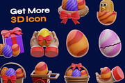 Cute Easter Day 3D Illustrations, an Environmental 3D Model by orenjidesign (Thumbnail 8 of 8)
