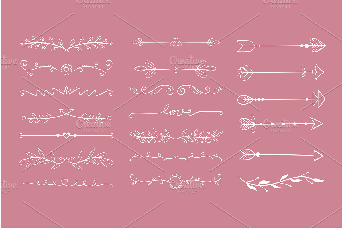 cute dividers borders, an Illustration by studiogstock