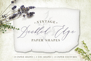 Deckled Edge Paper Shapes